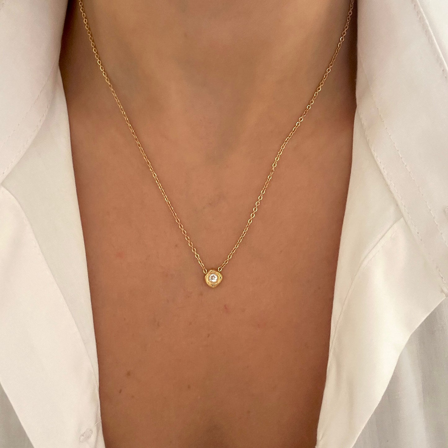 Simple Zircon Necklace