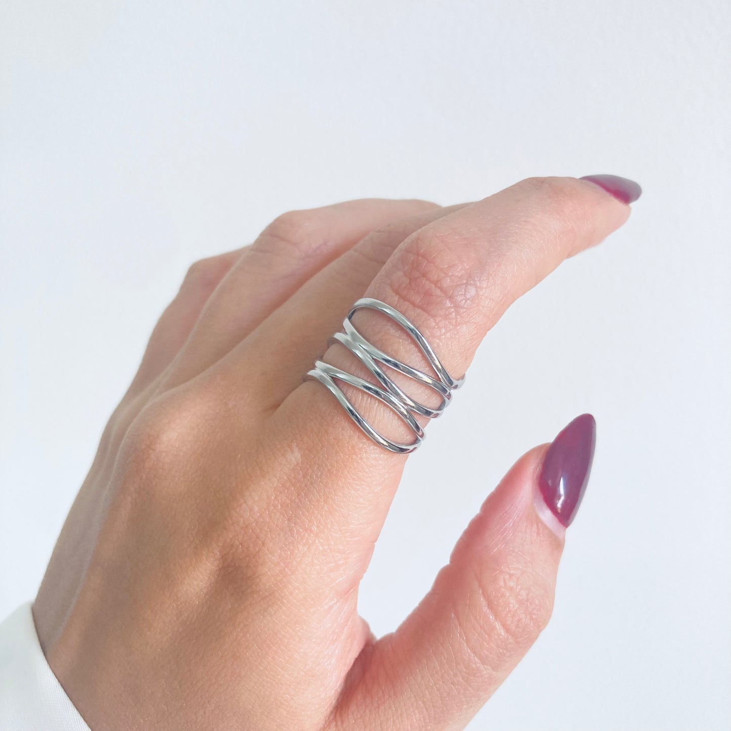 Five Band Silver Ring