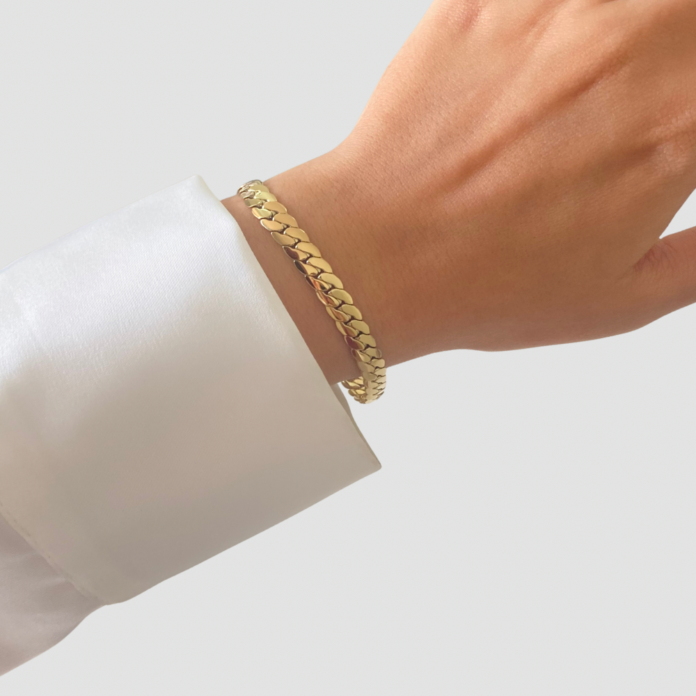 Thick Pressed Chain Bracelet