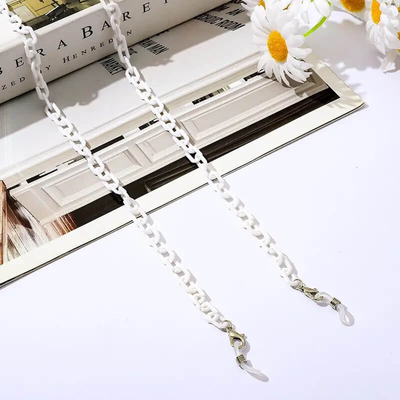 Thin White Sunglasses Strap
