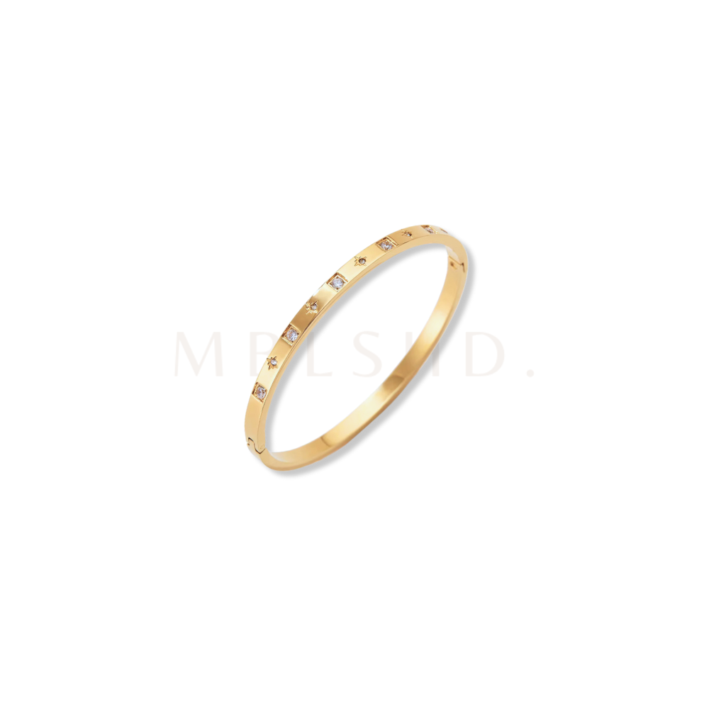 Stars And Zircon Bangle