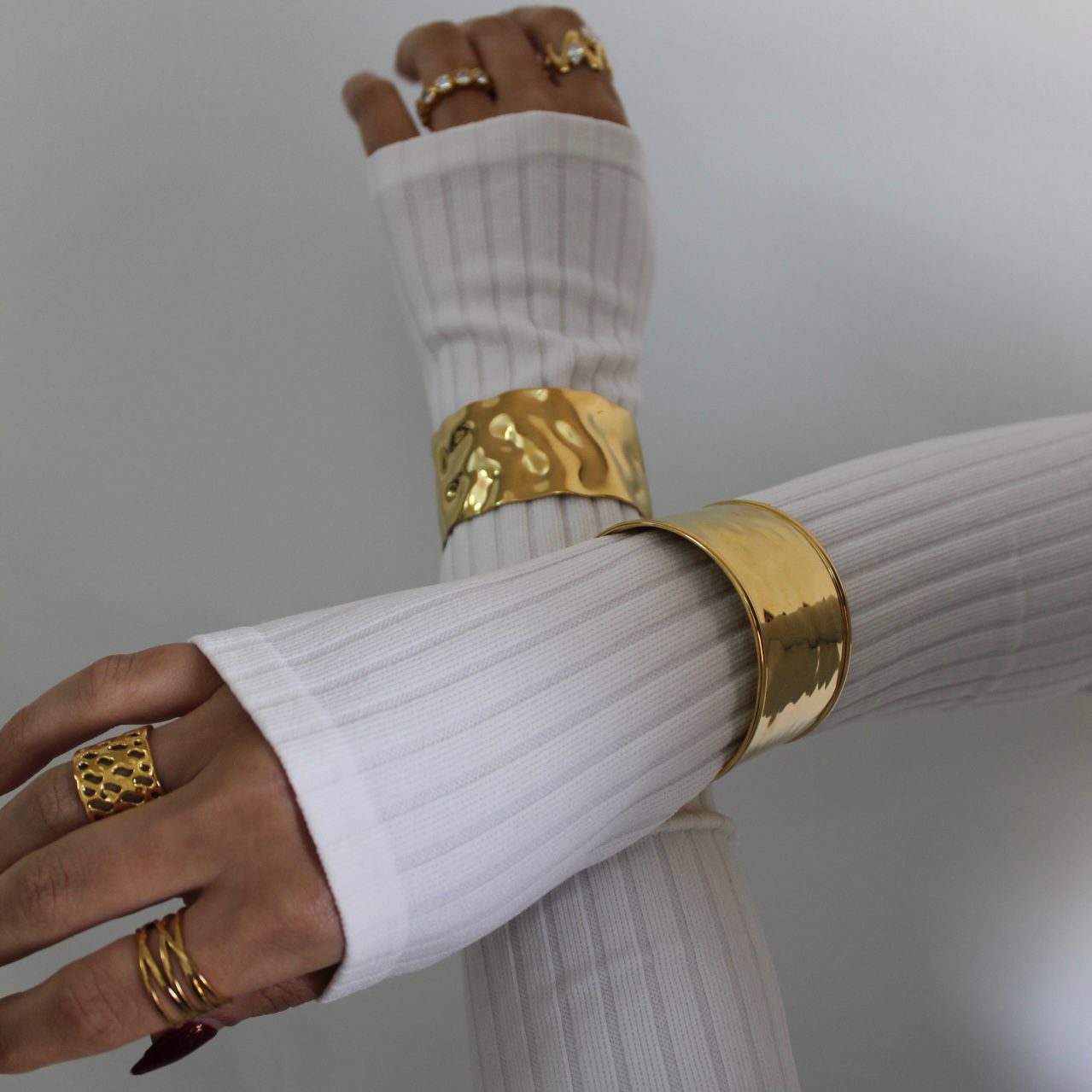 Hammered Statement Bangle