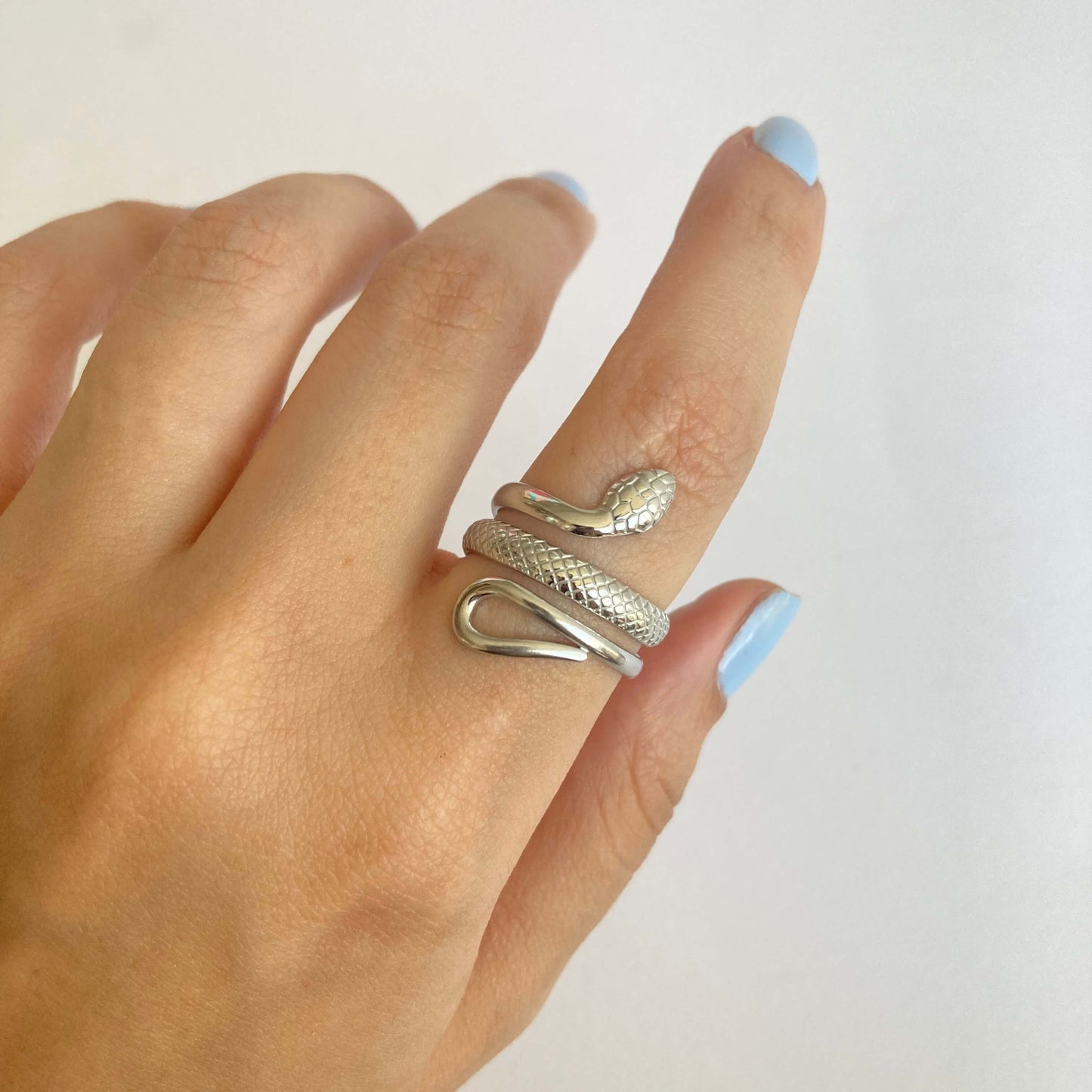 Snake layered Ring -Silver-