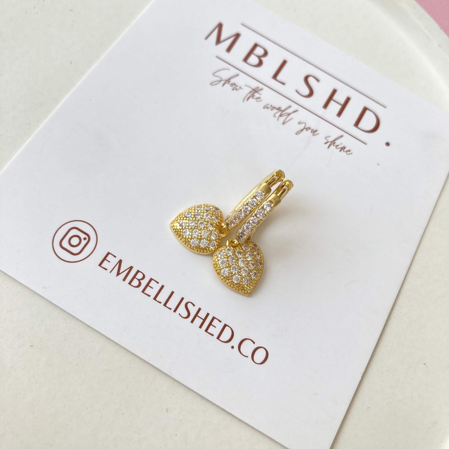 Heart Drop Earrings