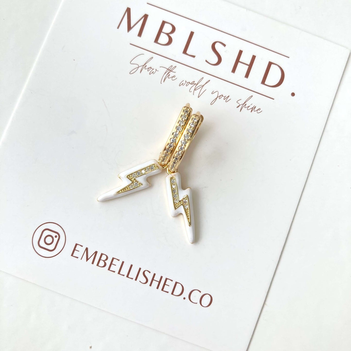 Lighting bolt earrings