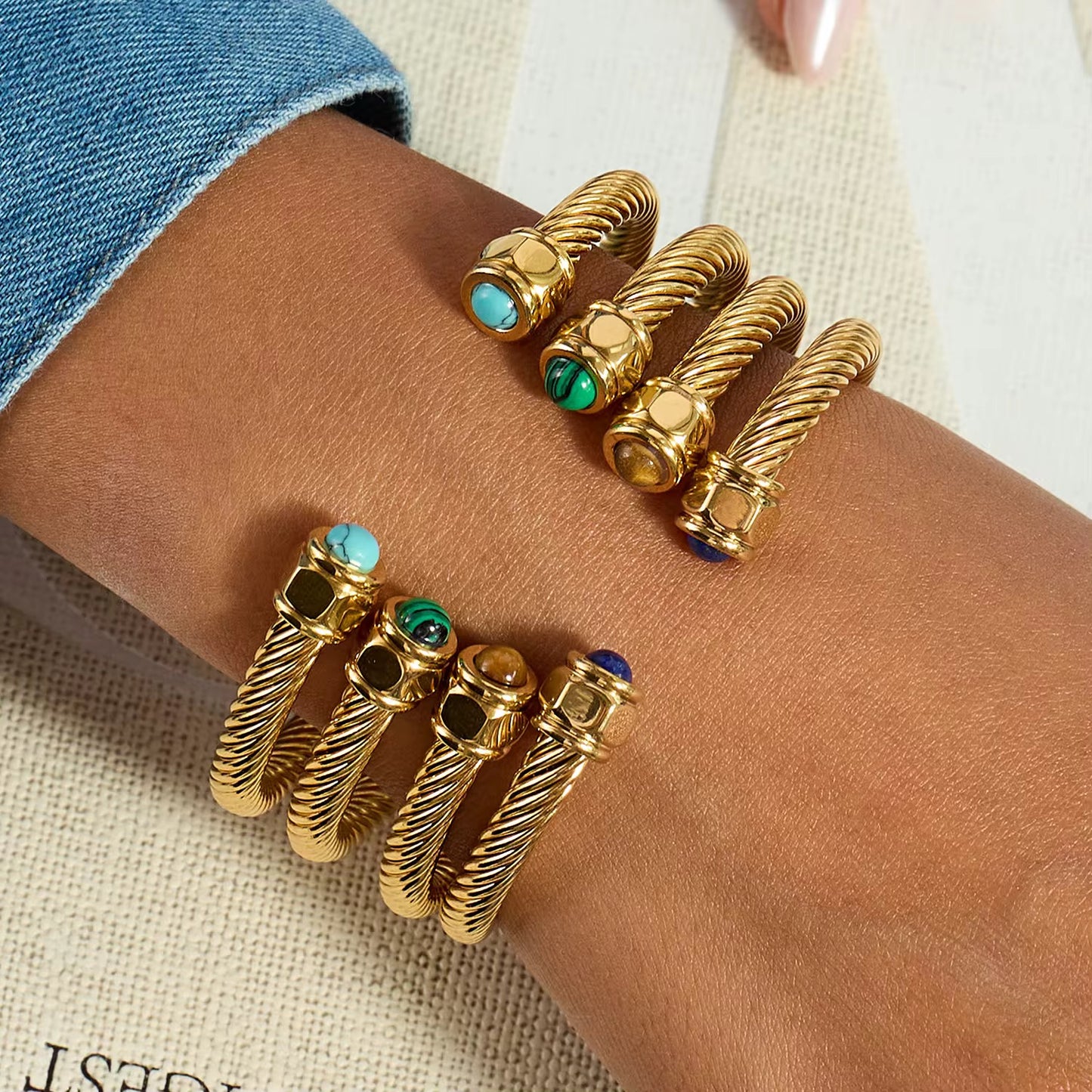 Turquoise Wire Bangle