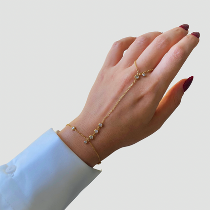 Zircon Handchain Bracelet