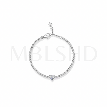Heart Tennis Bracelet