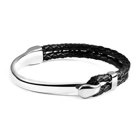Silver Fishhook Bracelet - Men