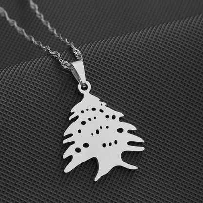Lebanese Cedar Silver Necklace - Men