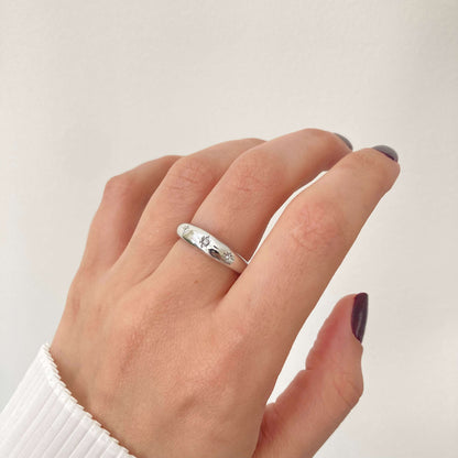 Small Stars Ring Silver