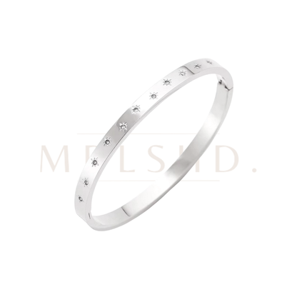 Small Stars Bangle -Silver-