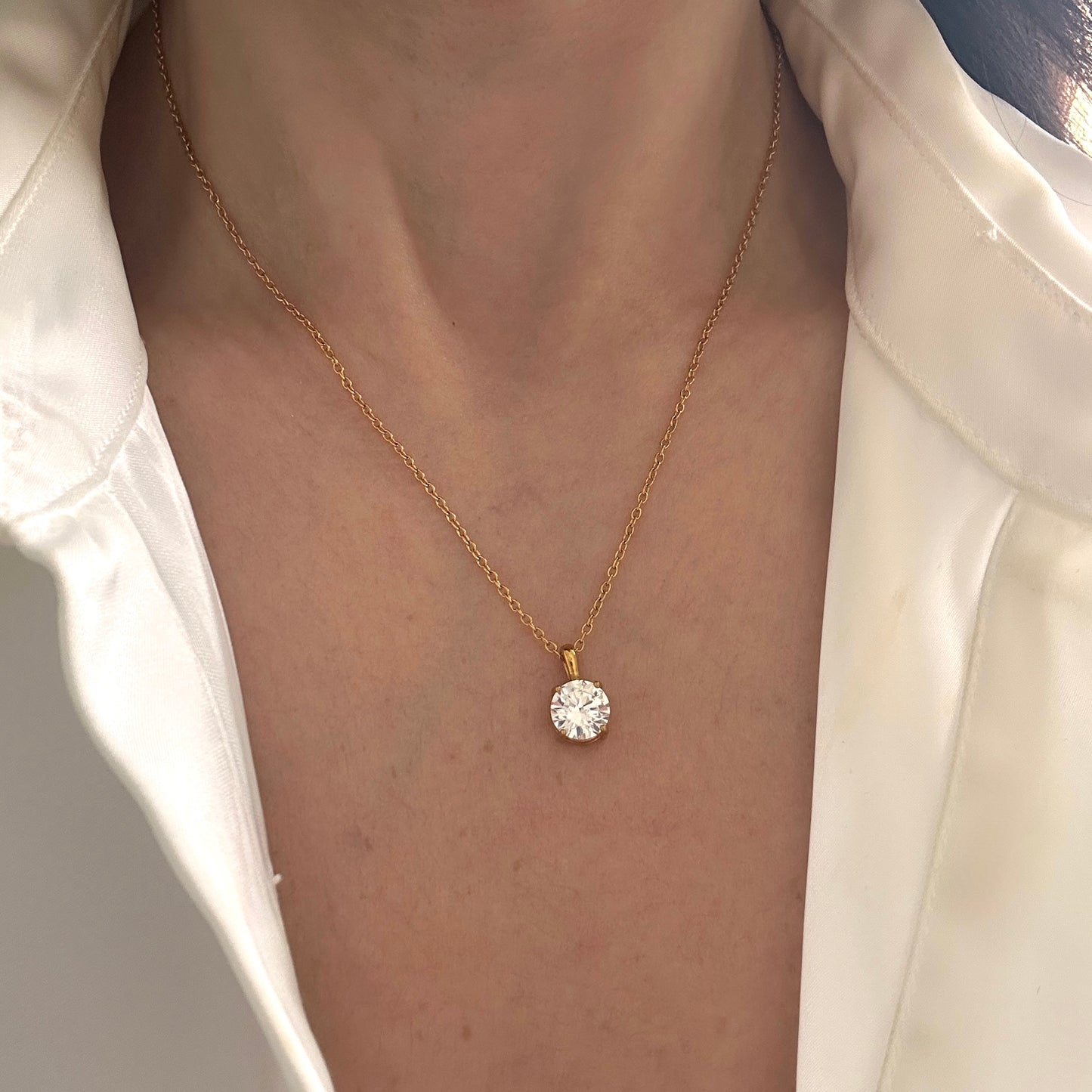 Luna Crystal Pendant Necklace