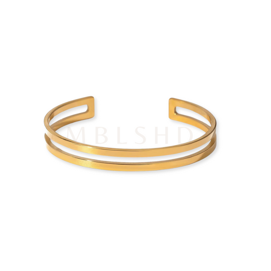 Double Layer Open Bangle