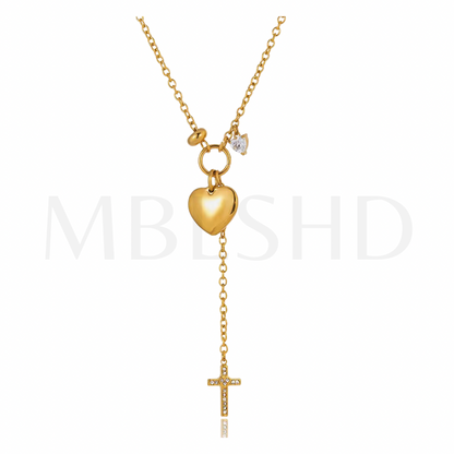 Faith Drop Heart Necklace