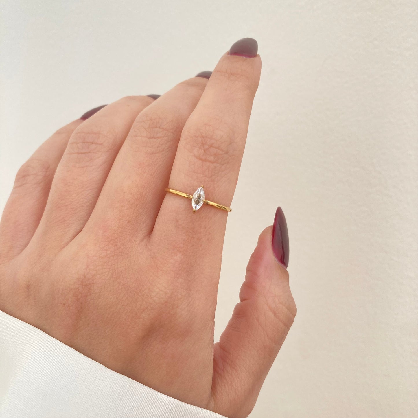Dainty Marquise Stone Ring