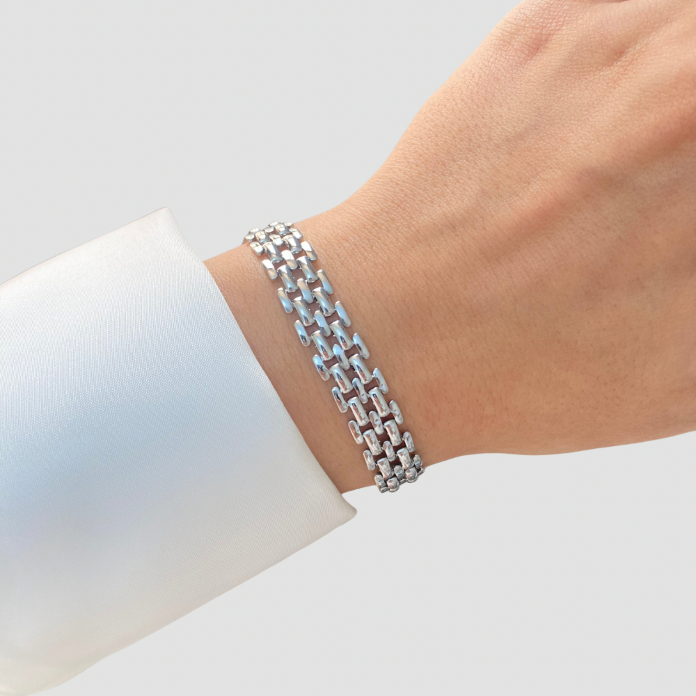 Watch Band Chain Bracelet Silver