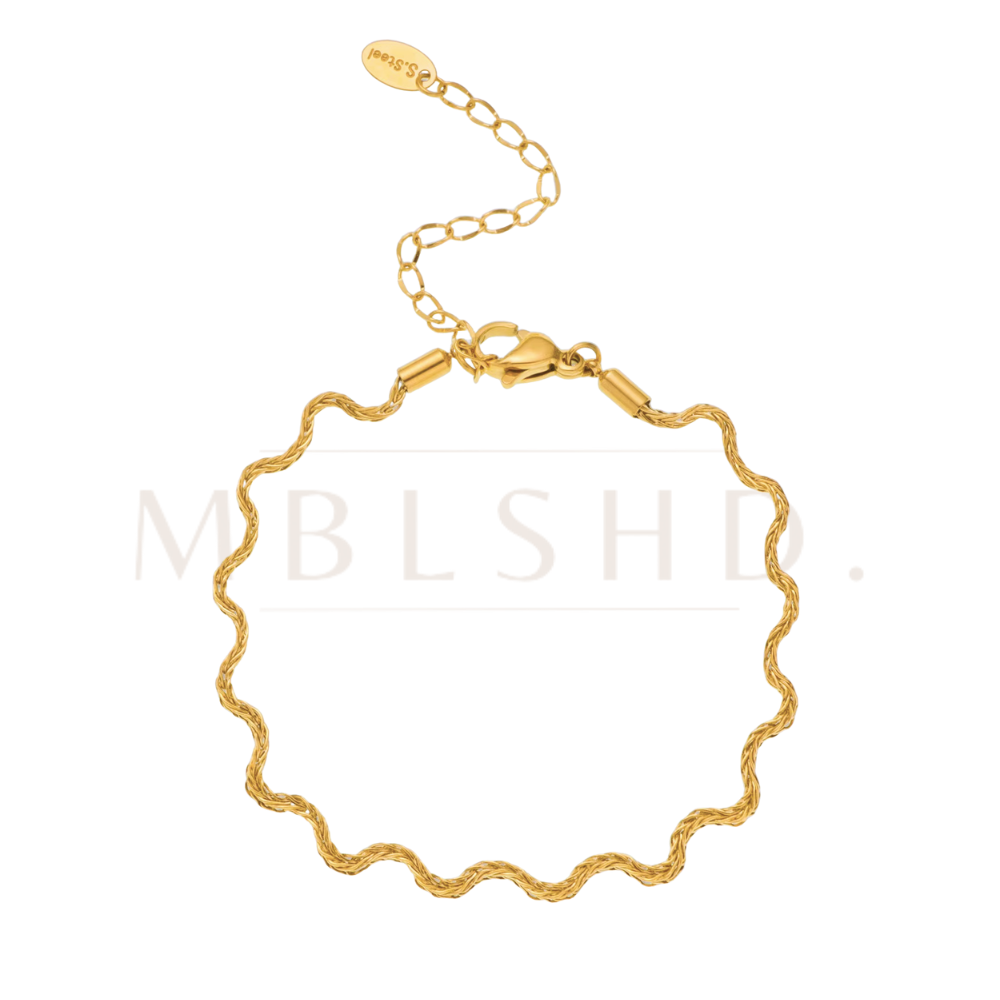 Waved Bracelet Gold