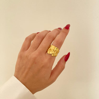 Hammered Open Ring