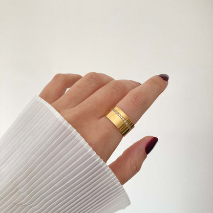 Wide Embellished Ring