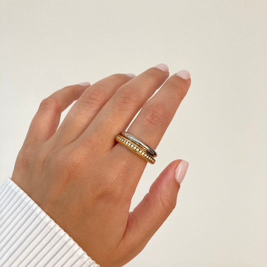 Double zircon Ring