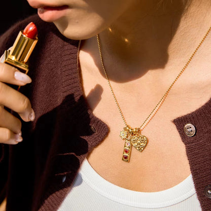 Golden Charm Trio Necklace