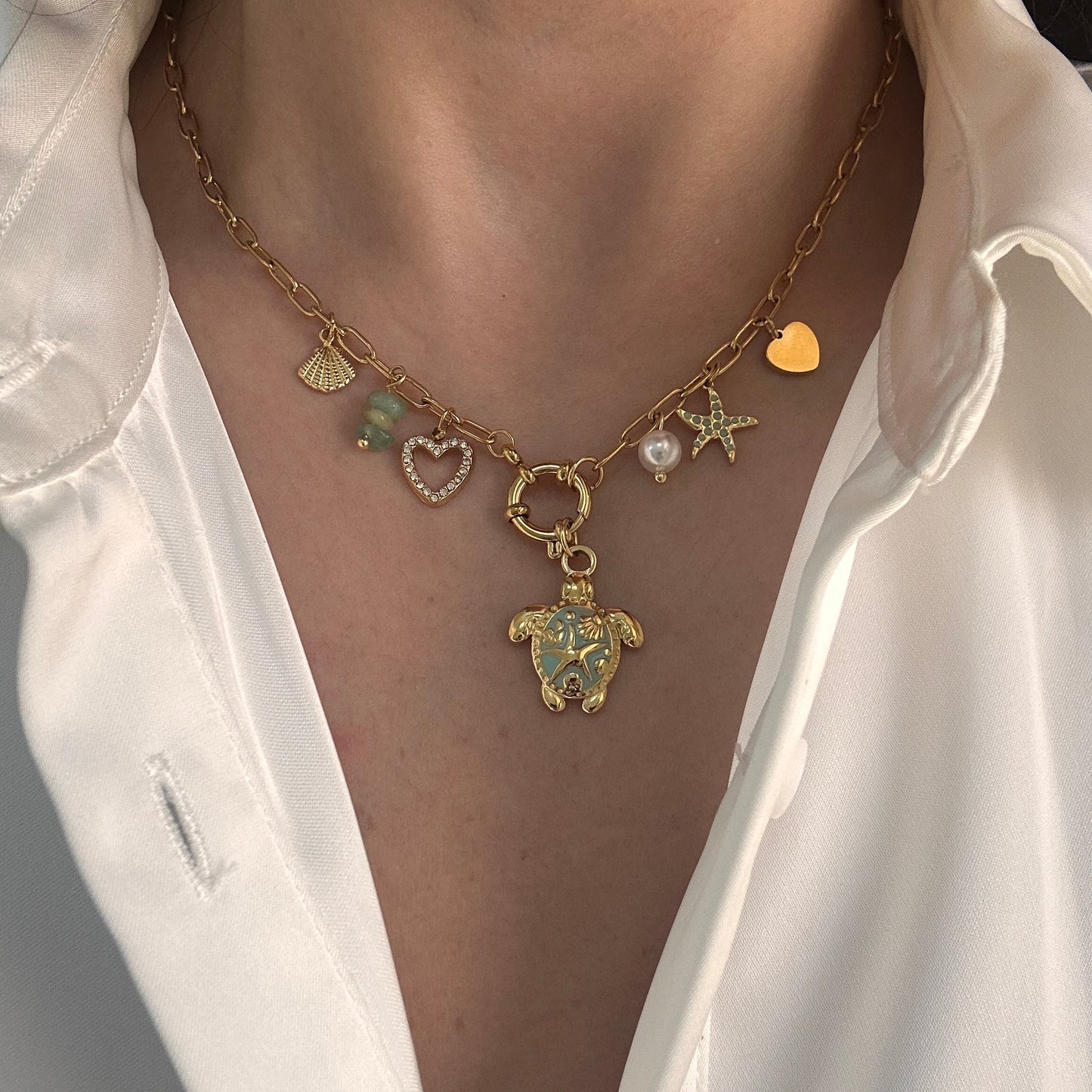 Sea Turtle Charms Necklace