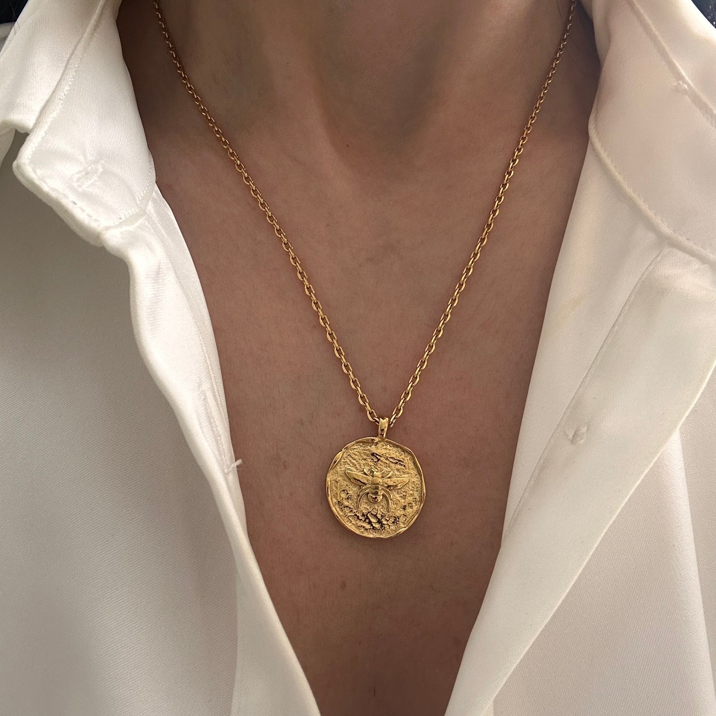 Honey Bee Pendant Necklace