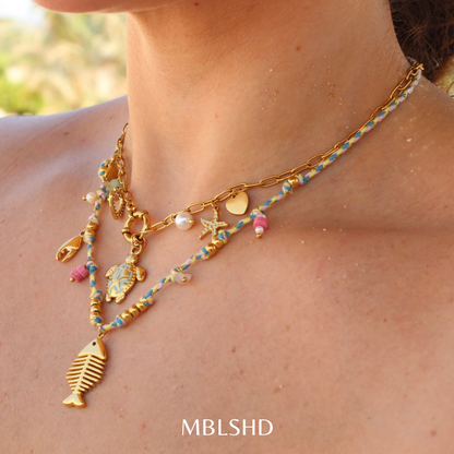 Fish Charms Rope Necklace