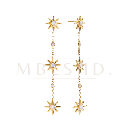 Celestial Star Drop Earrings