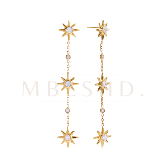 Celestial Star Drop Earrings