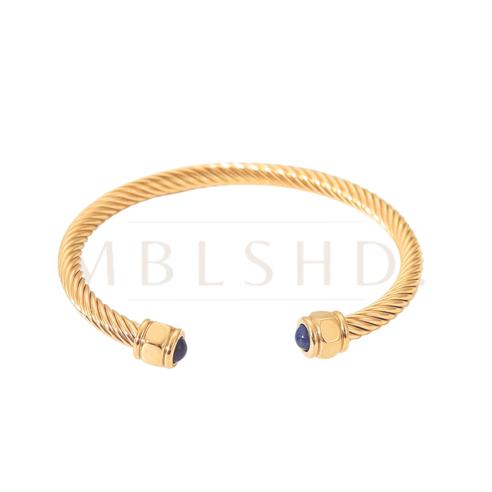 Navy Blue Wire Bangle