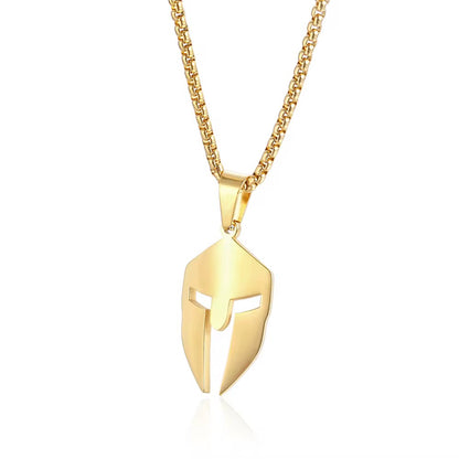 Spartan Gold Pendant Necklace - Men