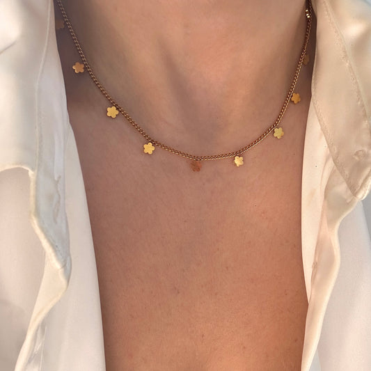 Flowers Tassel Necklace