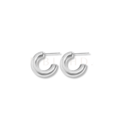 Mini Bubbly Hoop Earrings -Silver-