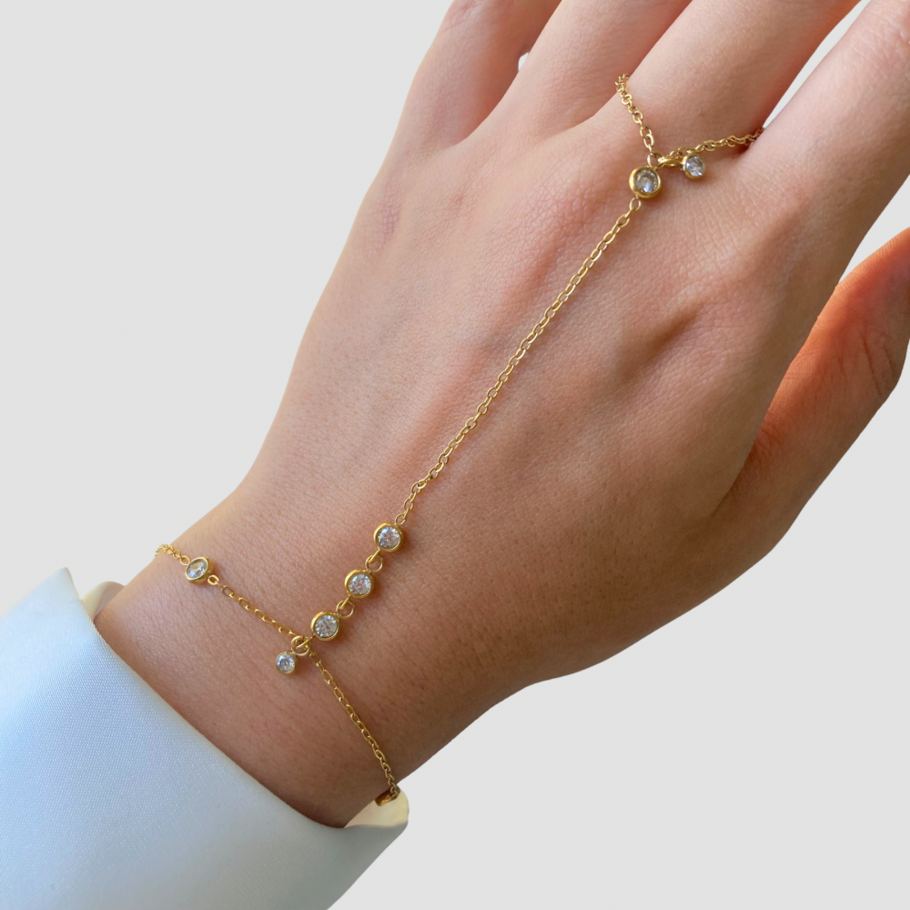 Zircon Handchain Bracelet