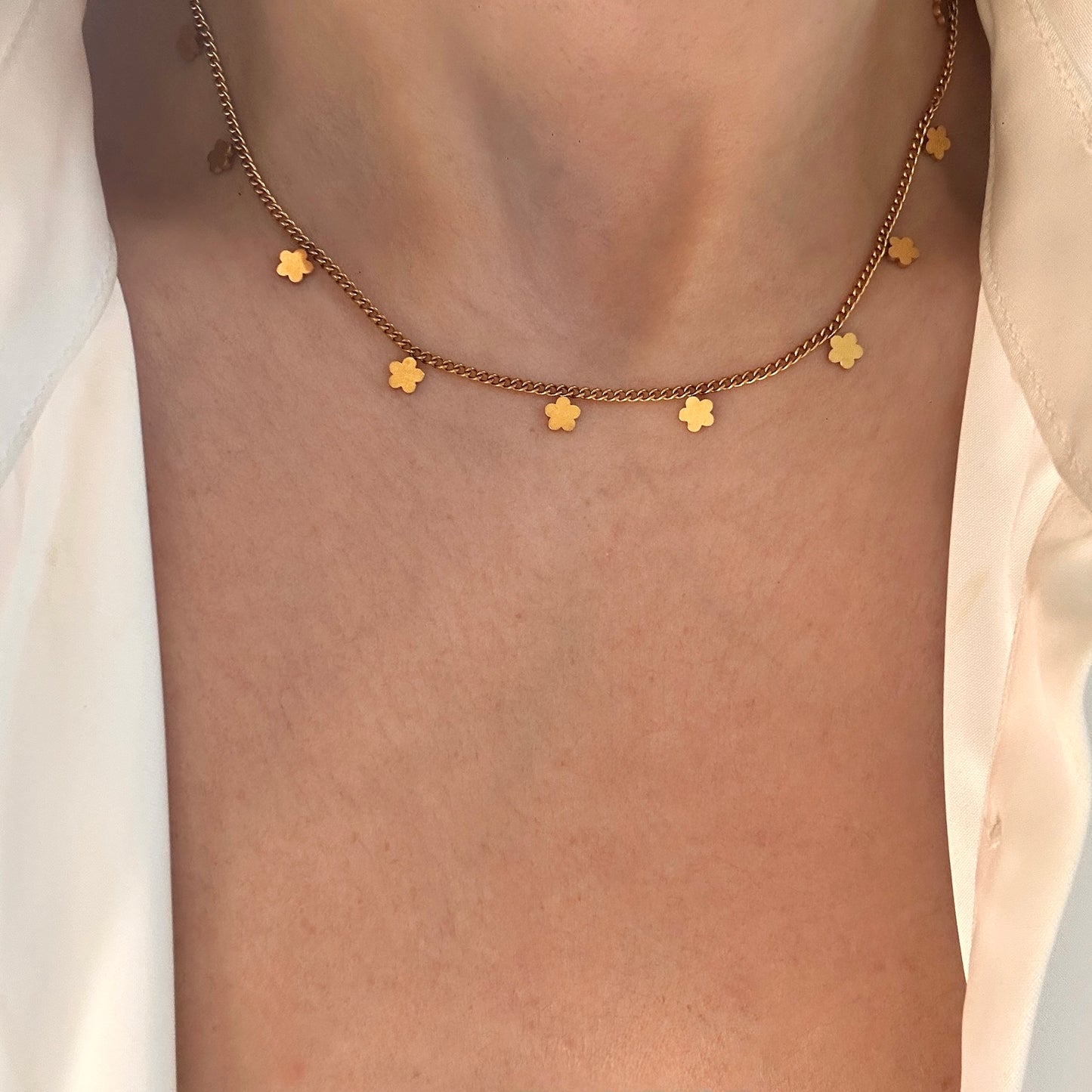 Flowers Tassel Necklace