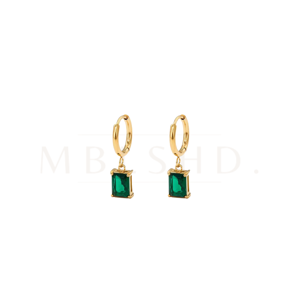 Green Drop Earrings