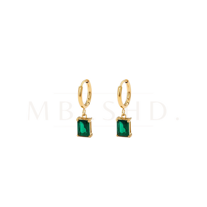 Green Drop Earrings