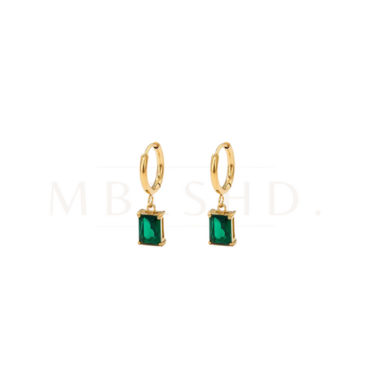 Green Drop Earrings