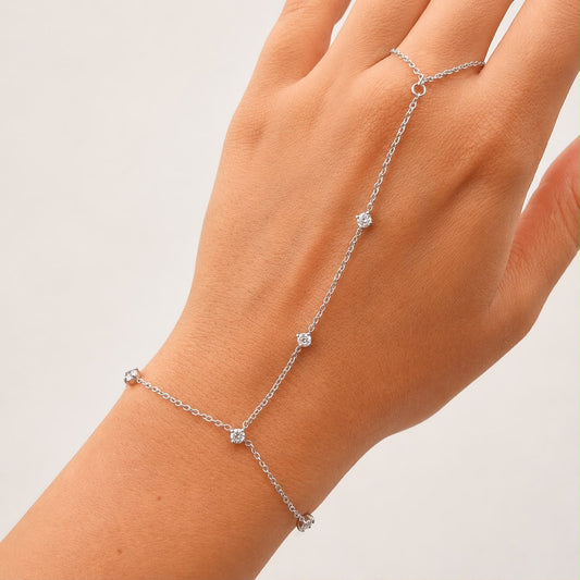 Constellation Stars Hand Chain Silver