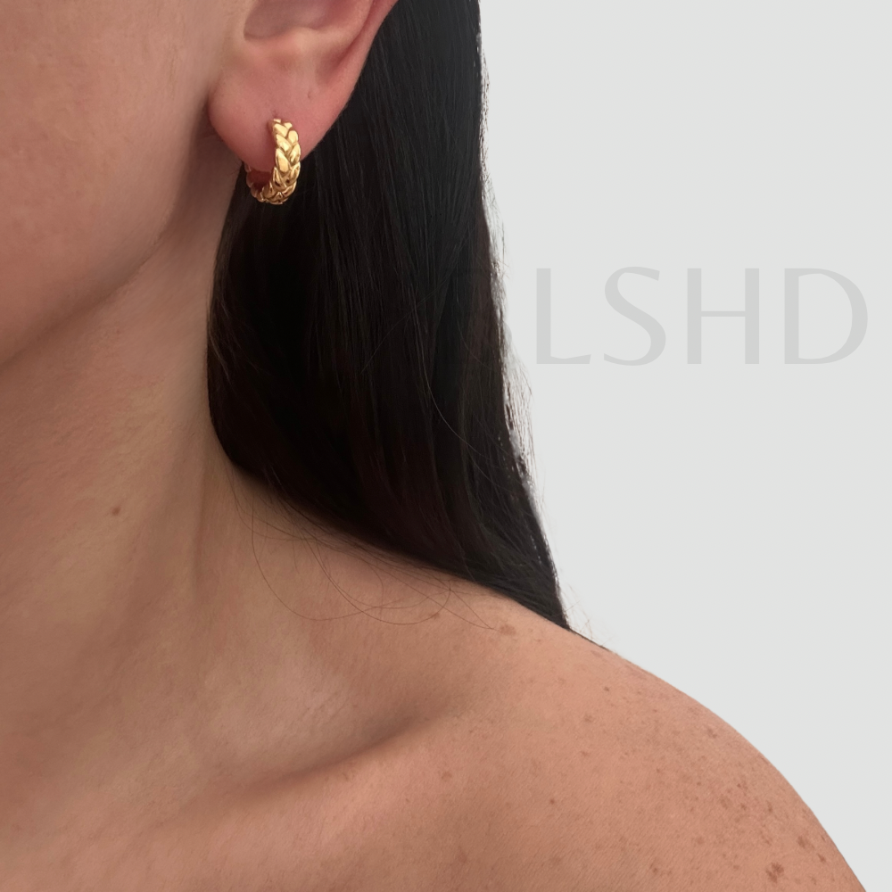 Dainty Braided Hoop Earrings