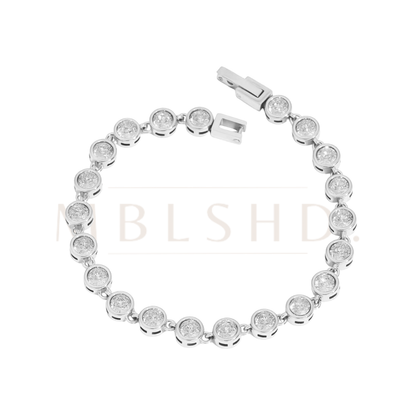 Silver Round Tennis Bracelet