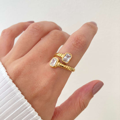 Zircon Layered Ring