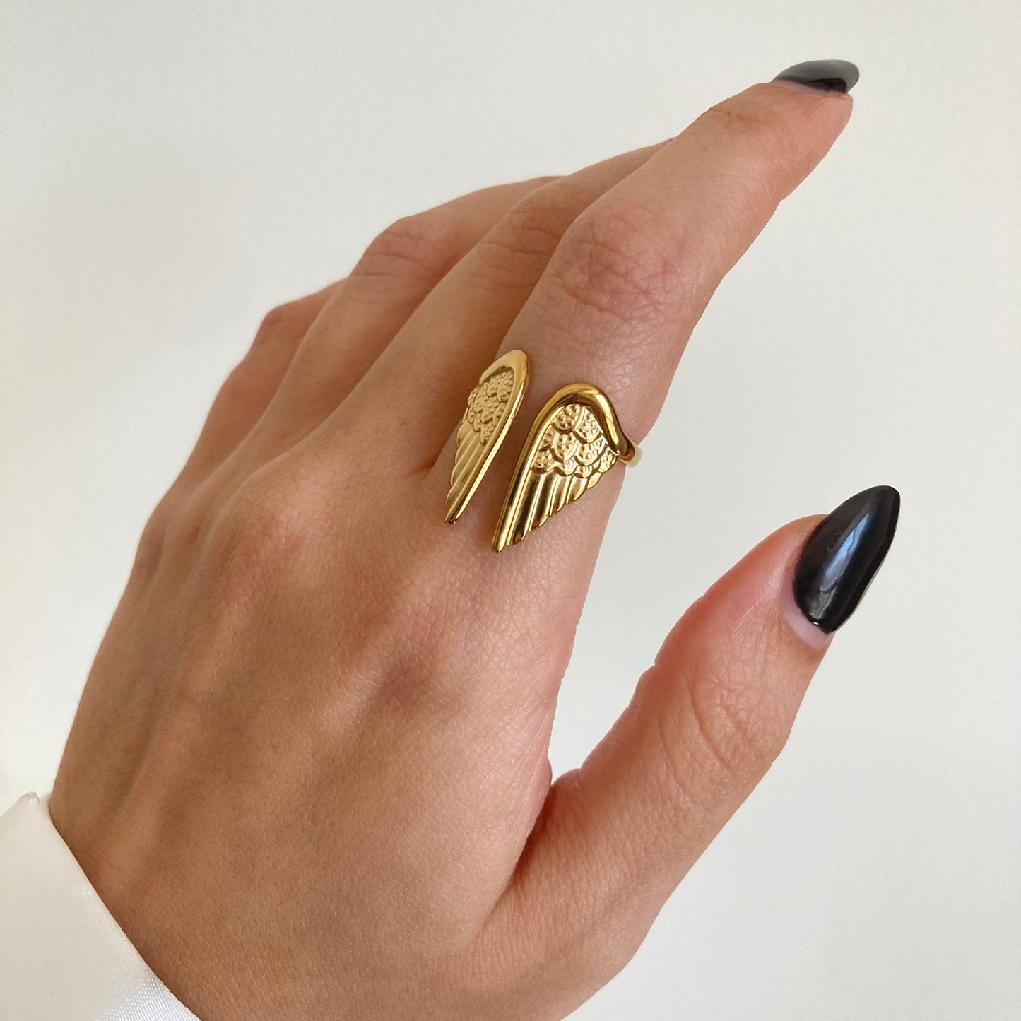 Gold Angel Wings Ring