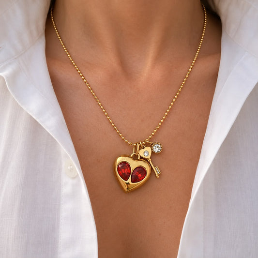 Twin Flame Heart Necklace