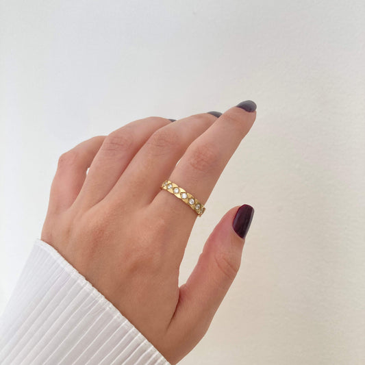 Square  Zircon Ring