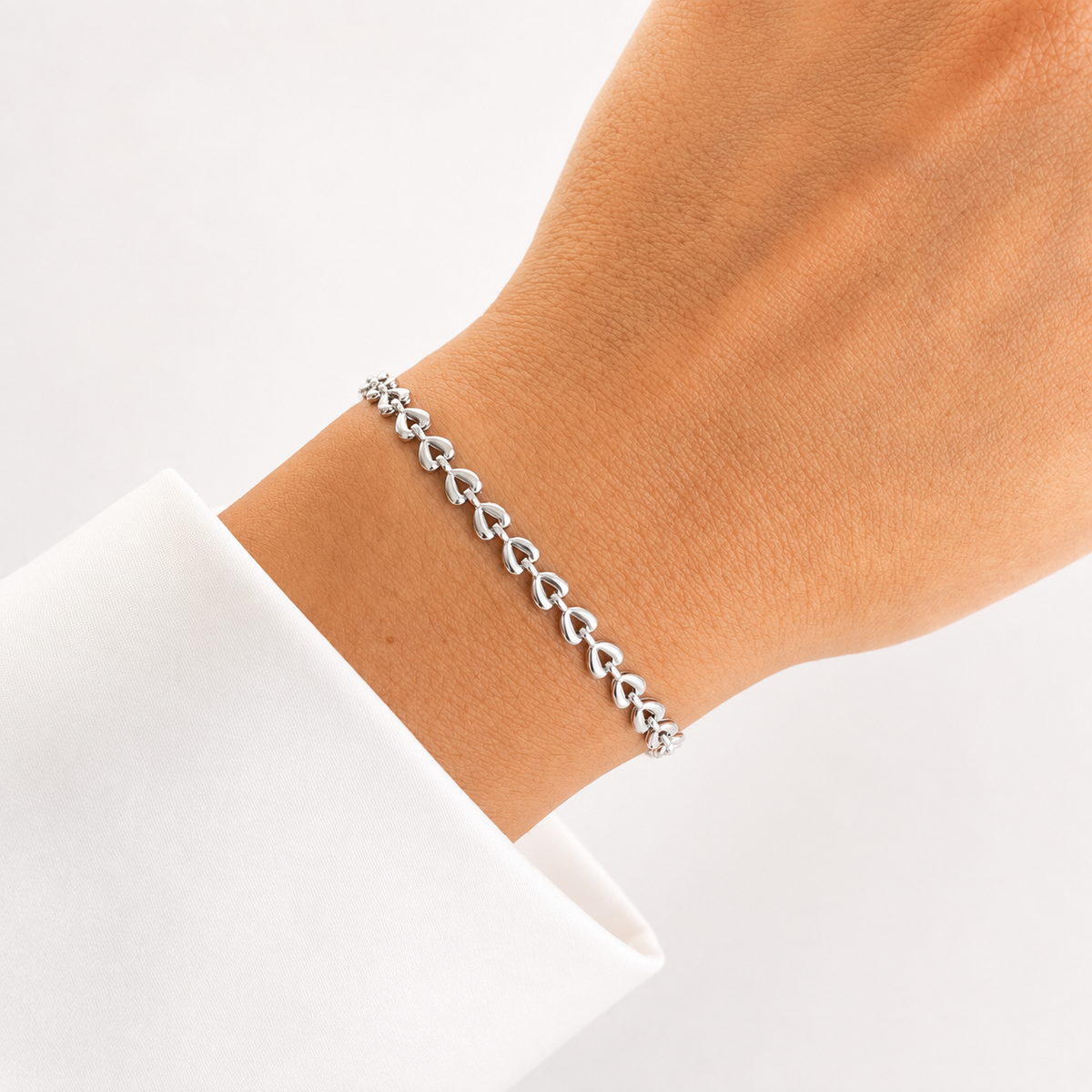Hearts Bracelet Silver