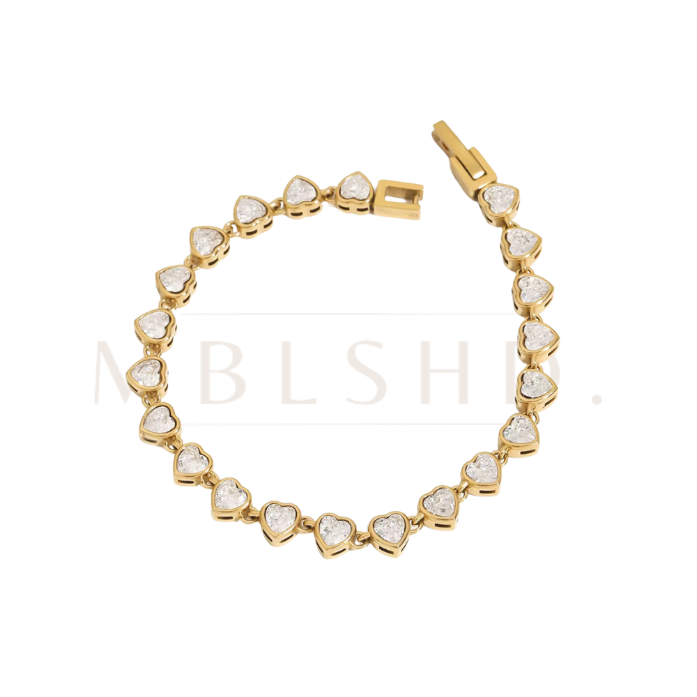 Heart Tennis Bracelet