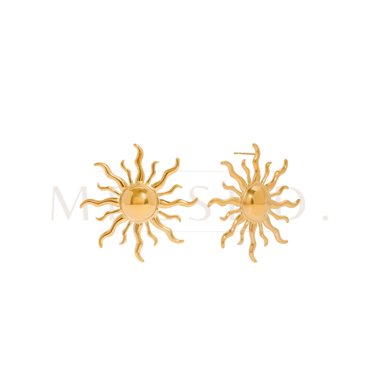 Golden Sunburst Earrings
